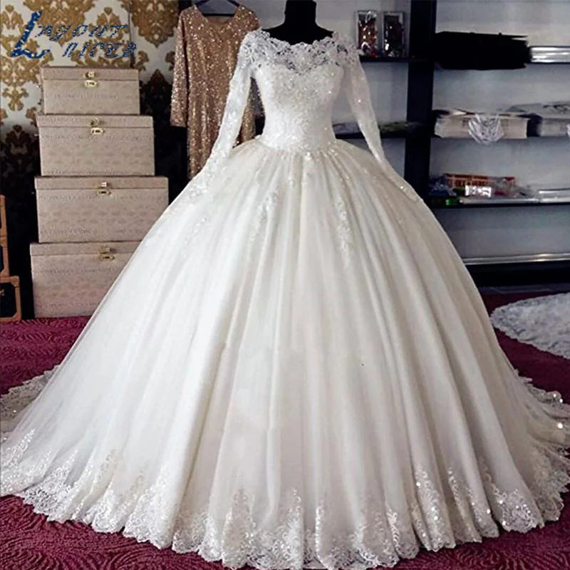 YQS021 New Custom Made Ball Gown Wedding Dresses Long Sleeve Lace Turkey Vestidos de Noiva Vintage Wedding Gowns Bridal 2019
YQS021 New Custom Made Ball Gown Wedding Dresses Long Sleeve Lace Turkey Vestidos de Noiva Vintage Wedding Gowns Bridal 2019