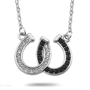 Drop Shipping Lucky filled Rhinestone Double Horse Hoof Horseshoe Pendant Necklace Silver Jewellery necklaces for women 2018
Drop Shipping Lucky filled Rhinestone Double Horse Hoof Horseshoe Pendant Necklace Silver Jewellery necklaces for women 2018