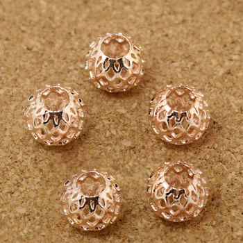 Factory Price 30pcs/lot Rose Gold Round Ball 9x10mm Hollow Metal Spacer Beads fit Bracelet Jewelry CN-BJA059-16
Factory Price 30pcs/lot Rose Gold Round Ball 9x10mm Hollow Metal Spacer Beads fit Bracelet Jewelry CN-BJA059-16