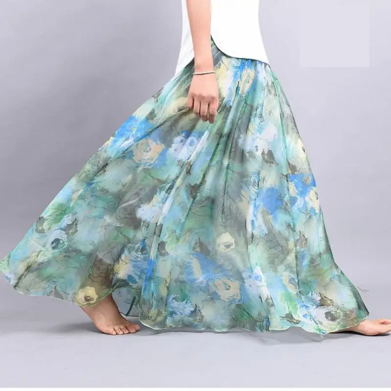 2023 Summer Skirt Vintage Bohemia Chiffon Floral Printed Maxi Skirt Boho Floor-length Beach Style Fairy Skirt Free Shipping
2023 Summer Skirt Vintage Bohemia Chiffon Floral Printed Maxi Skirt Boho Floor-length Beach Style Fairy Skirt Free Shipping