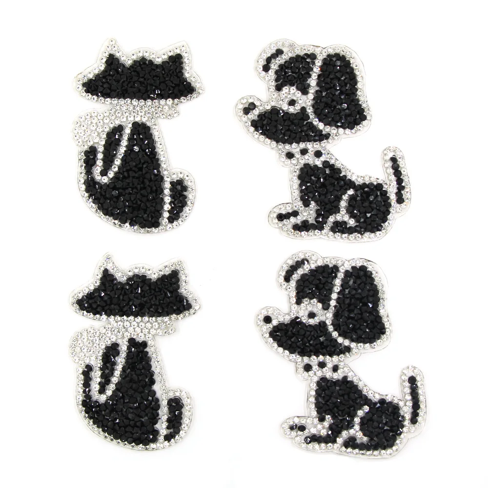 Cute Dog Cat Rhinestone Patches Black Animal Clothing Stickers Cartoon Thermo Patch For Badge Jeans Shoes DIY Iron On Transfer
Cute Dog Cat Rhinestone Patches Black Animal Clothing Stickers Cartoon Thermo Patch For Badge Jeans Shoes DIY Iron On Transfer
