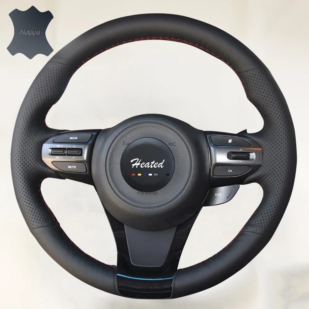 DIY Nappa Leather Stitch On Car Steering Wheel Cover for Kia K5 Optima 2014 2015 capa para volante braid on the steering wheel
DIY Nappa Leather Stitch On Car Steering Wheel Cover for Kia K5 Optima 2014 2015 capa para volante braid on the steering wheel