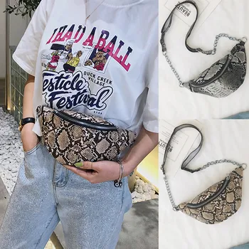 snakeskin Leather Chest Bags Unisex 2019 Fashion Serpentine chain Bag Serpentine Leather Bag Crossbody Bag streetwear style
snakeskin Leather Chest Bags Unisex 2019 Fashion Serpentine chain Bag Serpentine Leather Bag Crossbody Bag streetwear style