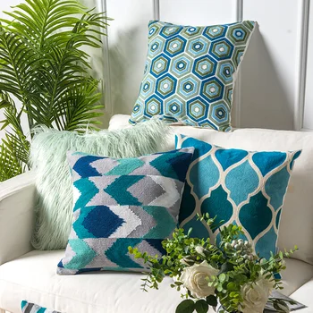 45x45cm blue kilim towel embroidered cushion cover pillowcase sofa geometric embroidery throw pillow cover backrest home decor
45x45cm blue kilim towel embroidered cushion cover pillowcase sofa geometric embroidery throw pillow cover backrest home decor