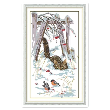 The Cat And The Dog 11CT Printed On Canvas Chinese Counted Cross Stitch Patterns Kit Painting Embroidery Cross Sets Needlework
The Cat And The Dog 11CT Printed On Canvas Chinese Counted Cross Stitch Patterns Kit Painting Embroidery Cross Sets Needlework