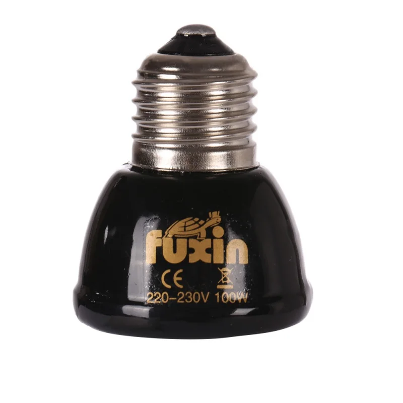 Image 110V 220VPet Heating Light Bulb E27 25W 50W 75W 100W Mini Infrared Ceramic Emitter Heat Lamp Bulb Black For Reptile Pet Brooder