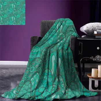 Turquoise Throw Blanket Sylized Ethnic Pattern Trees and Bushes Asian Botanical Environmental Fantasy Artful Home Blanket
Turquoise Throw Blanket Sylized Ethnic Pattern Trees and Bushes Asian Botanical Environmental Fantasy Artful Home Blanket