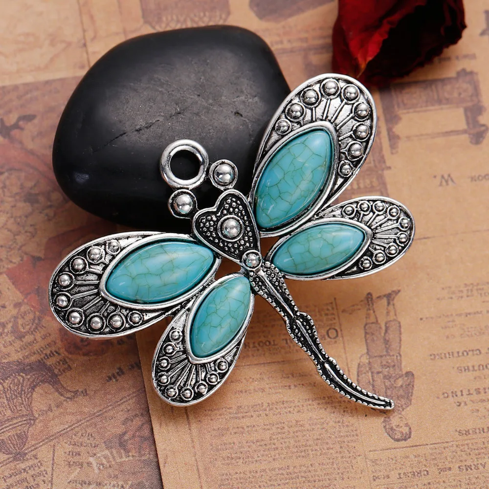 DoreenBeads Zinc Based Alloy Boho Chic Pendants Dragonfly Animal Antique Silver Green Blue Cabochon DIY 60mm x 53mm, 2 PCs
DoreenBeads Zinc Based Alloy Boho Chic Pendants Dragonfly Animal Antique Silver Green Blue Cabochon DIY 60mm x 53mm, 2 PCs
