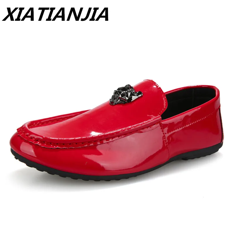 Casual Men's Shoes Fashion Patent Leather Genuine Glossy Loafers Moccasins Slip On Flats Male Driving Shoes Men Chaussure Homme
Casual Men's Shoes Fashion Patent Leather Genuine Glossy Loafers Moccasins Slip On Flats Male Driving Shoes Men Chaussure Homme
