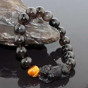 AAA Grade ICE Obsidian Feng Shui Wealth Pixiu Bracelet Jewelry Lucky Animal Bracelet Obsidain Piyao Beaded Bracelet Jewelry 12mm
AAA Grade ICE Obsidian Feng Shui Wealth Pixiu Bracelet Jewelry Lucky Animal Bracelet Obsidain Piyao Beaded Bracelet Jewelry 12mm