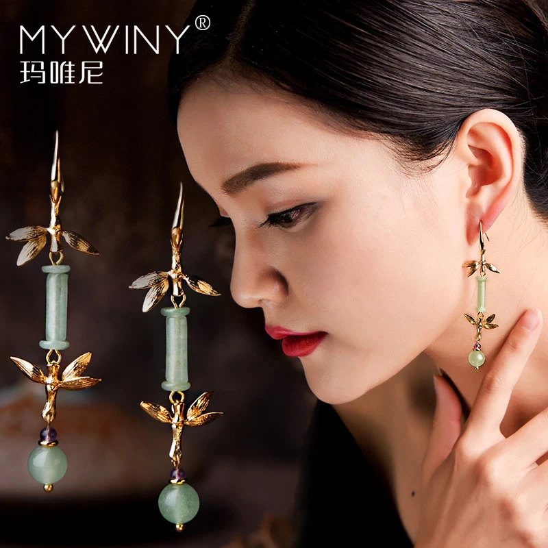 Original purple crystal dangle earrings women ,Long Aventurine vintage earrings ,New green nature stone Ethnic earrings jewelry
Original purple crystal dangle earrings women ,Long Aventurine vintage earrings ,New green nature stone Ethnic earrings jewelry