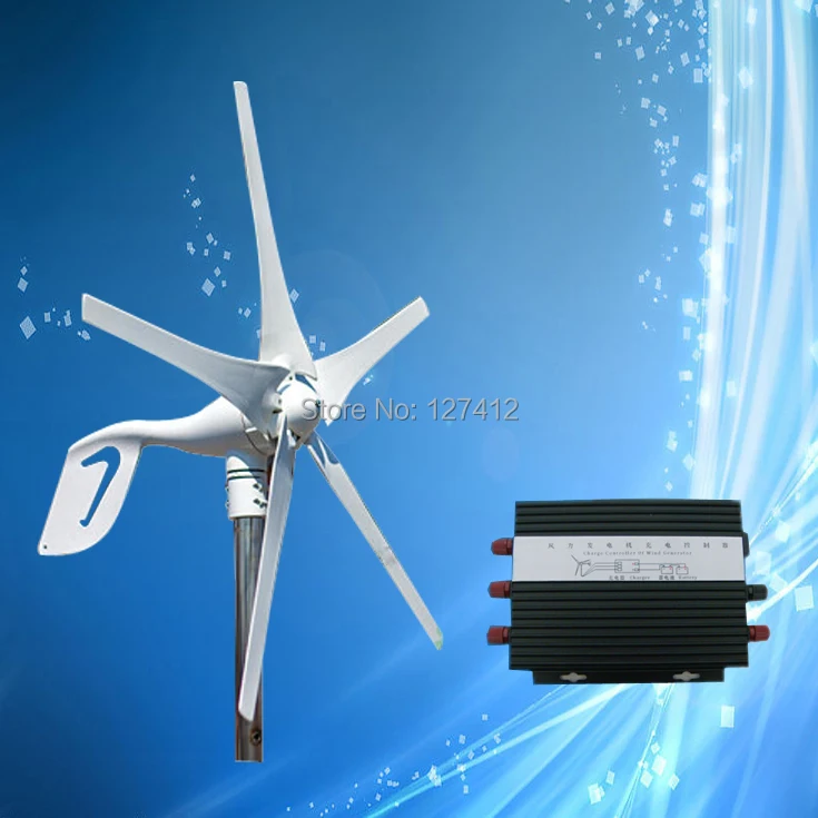

Mini Wind Power Generator 400W 12V/24V Wind Turbine with 3PCS/5PCS Blades + Top Quality 600W Wind Controller, CE Certificate