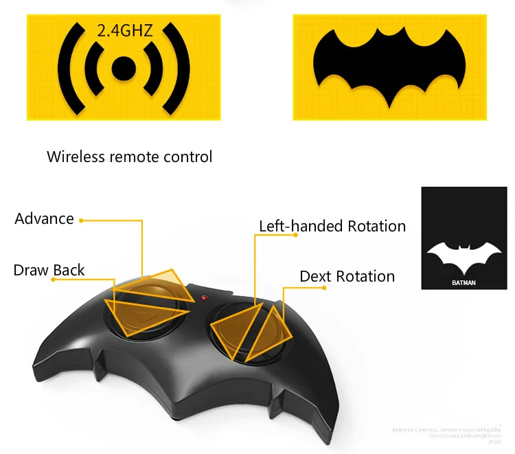 Batman Superman Justice League electric Batman RC car childrens toy model (18)
