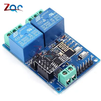 DC 5V ESP8266 ESP-01 2 Channel WiFi Relay Module 2-Channel Relay Module For IOT Smart Home Phone APP Controller
DC 5V ESP8266 ESP-01 2 Channel WiFi Relay Module 2-Channel Relay Module For IOT Smart Home Phone APP Controller