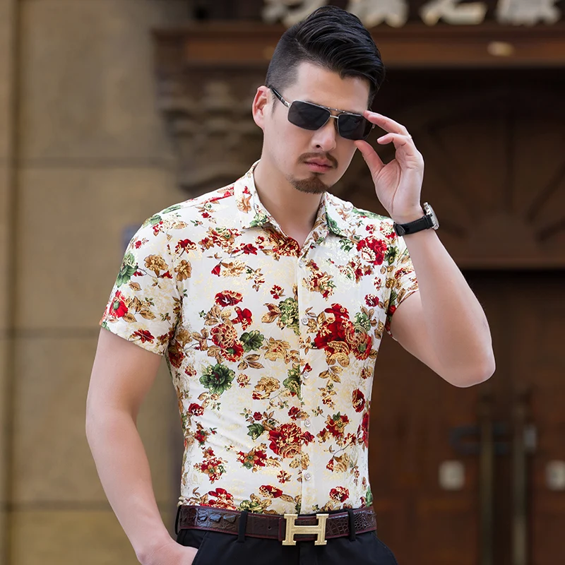 Men's Floral Shirt Summer Fashion Printed Short Sleeve Shirts Mens Clothes Trend Casual Slim Fit cotton Shirt Men Plus Size 7XL
Men's Floral Shirt Summer Fashion Printed Short Sleeve Shirts Mens Clothes Trend Casual Slim Fit cotton Shirt Men Plus Size 7XL