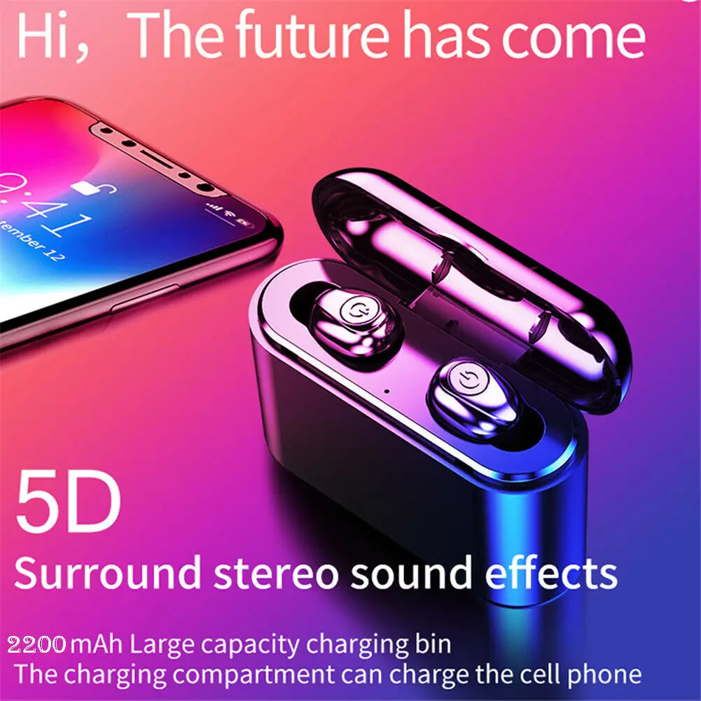 X8 TWS True Wireless Earbuds 5D Stereo Bluetooth Earphones Mini TWS Waterproof Headfrees with Charging Box 2200mAh Power Bank
X8 TWS True Wireless Earbuds 5D Stereo Bluetooth Earphones Mini TWS Waterproof Headfrees with Charging Box 2200mAh Power Bank