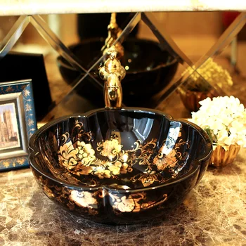 Europe Vintage Style Hand Painting Art wash basin bathroom sinks Countertop hand wash basins bathroom sinks black
Europe Vintage Style Hand Painting Art wash basin bathroom sinks Countertop hand wash basins bathroom sinks black