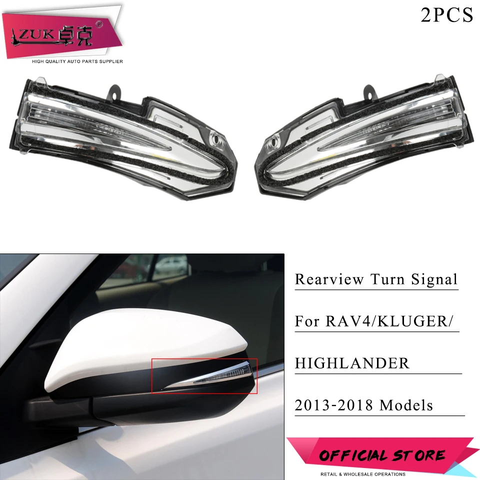 ZUK 2PCS Rearview LED Turn Signal Flasher Light Side Mirror Lamp For Toyota RAV4 HIGHLANDER KLUGER 2013 2014 2015 2016 2017 2018
ZUK 2PCS Rearview LED Turn Signal Flasher Light Side Mirror Lamp For Toyota RAV4 HIGHLANDER KLUGER 2013 2014 2015 2016 2017 2018
