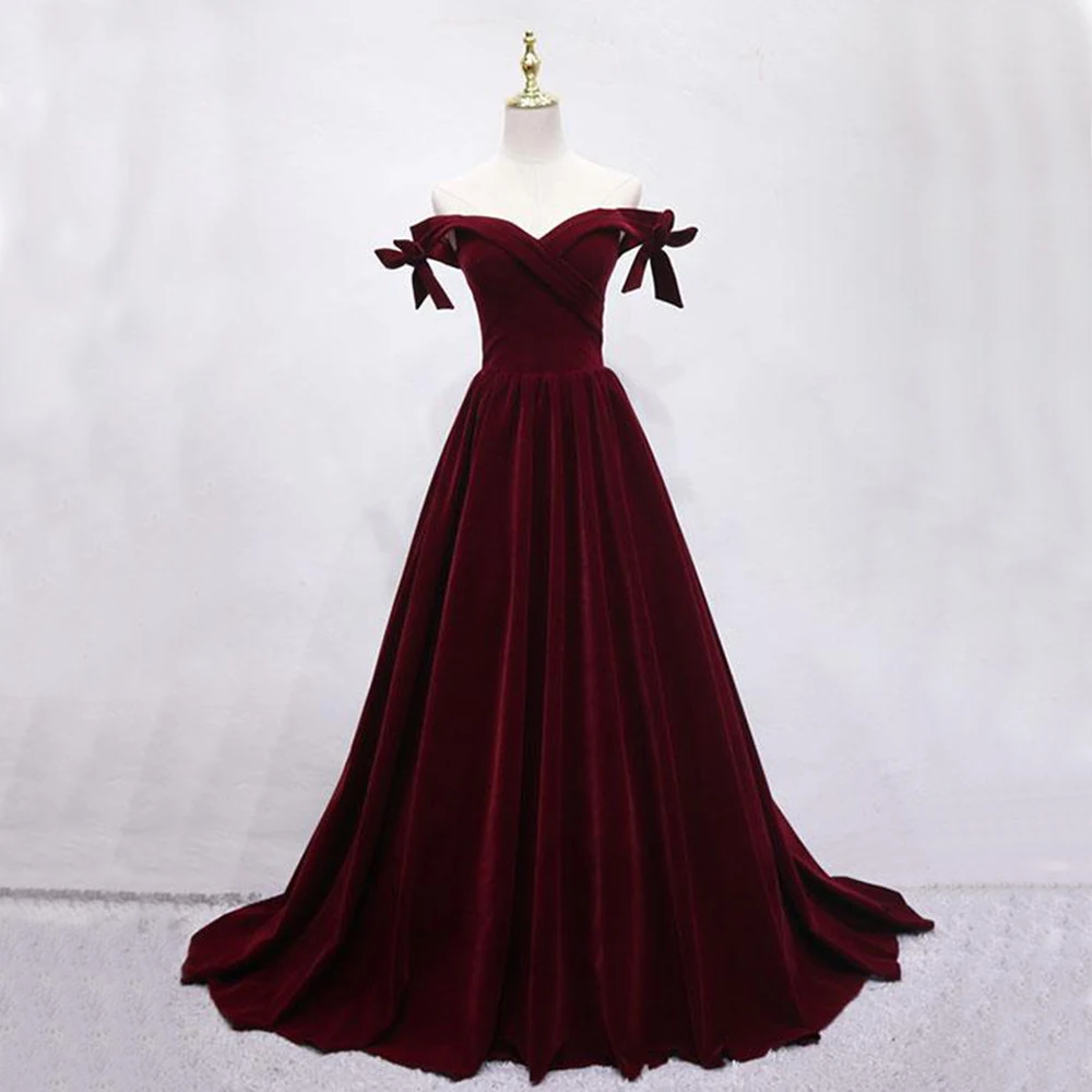 Gardenwed Burgundy Evening Dress 2019 Off the Shoulder A Line Formal Dress Women Elegant vestidos de festa
Gardenwed Burgundy Evening Dress 2019 Off the Shoulder A Line Formal Dress Women Elegant vestidos de festa