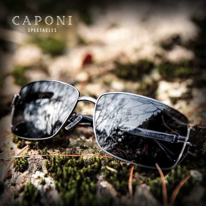CAPONI Polarized Sun Glasses Men Square Style Titanium Frame Shades For Male Vintage Fashion Black Designer Sunglasses CP9008
CAPONI Polarized Sun Glasses Men Square Style Titanium Frame Shades For Male Vintage Fashion Black Designer Sunglasses CP9008