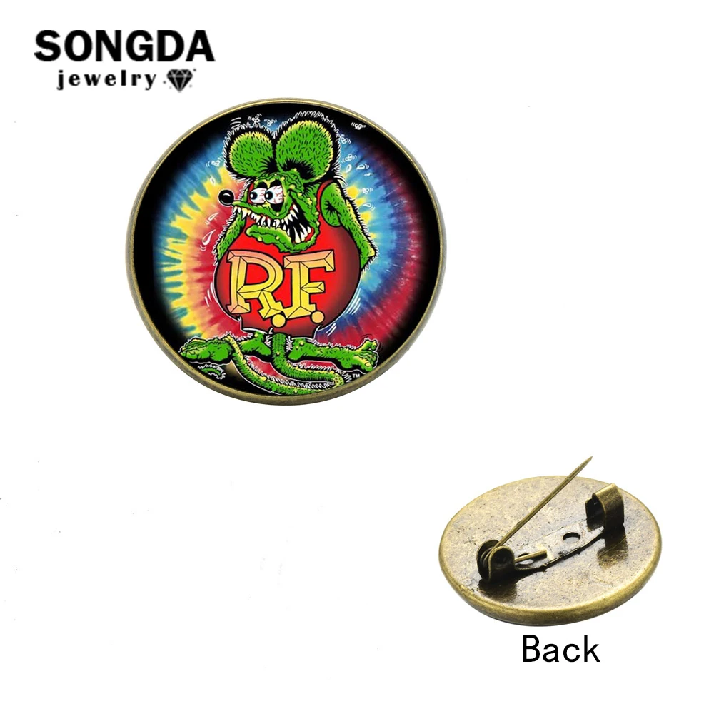 SONGDA Tales of the Rat Fink Cartoon Lapel Pin Brooch Hippie Style Rat Fink Figure Creative Handmade Glass Pins Badges Wholesale
SONGDA Tales of the Rat Fink Cartoon Lapel Pin Brooch Hippie Style Rat Fink Figure Creative Handmade Glass Pins Badges Wholesale