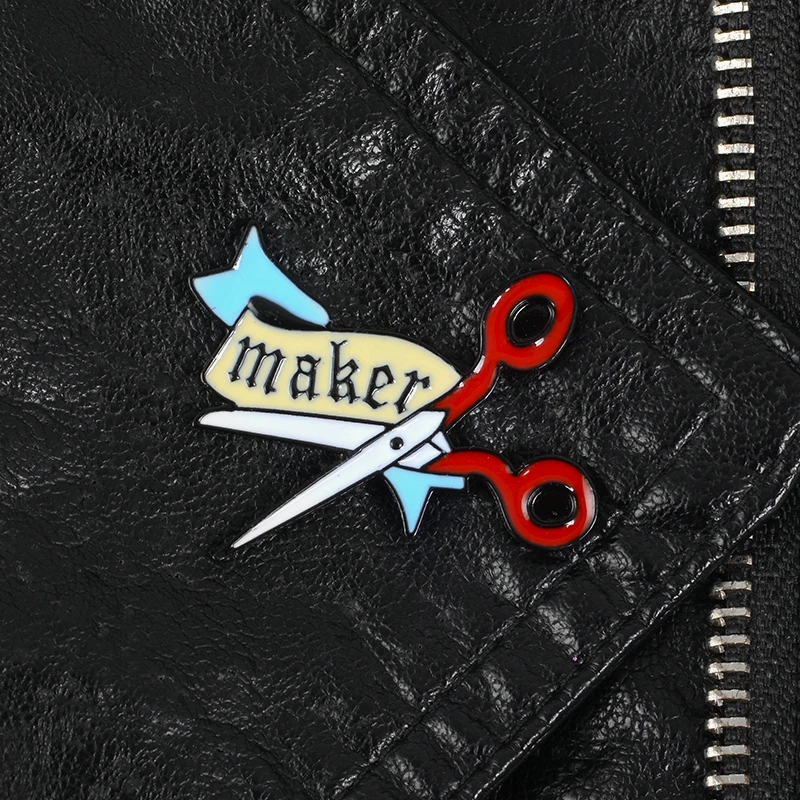 Maker's pin Fabric Scissors brooch Sewing Fabric Accessories Enamel lapel pins Brooches for women Gifts for Sewist Quilter
Maker's pin Fabric Scissors brooch Sewing Fabric Accessories Enamel lapel pins Brooches for women Gifts for Sewist Quilter