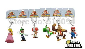 Super Mario Bros Action Figure keychain with tag 6pcs/set 3-7cm 3inch For Christmas Gifts Free Shipping
Super Mario Bros Action Figure keychain with tag 6pcs/set 3-7cm 3inch For Christmas Gifts Free Shipping