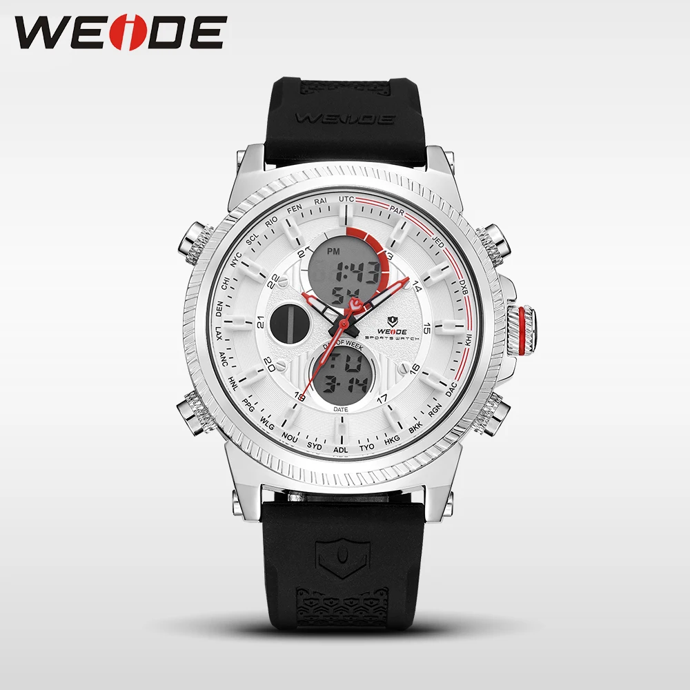 WEIDE men army Casual Genuine luxury watch sport digital Automatic date silicon strap watch quartz Analog movement Alarm Clock
WEIDE men army Casual Genuine luxury watch sport digital Automatic date silicon strap watch quartz Analog movement Alarm Clock