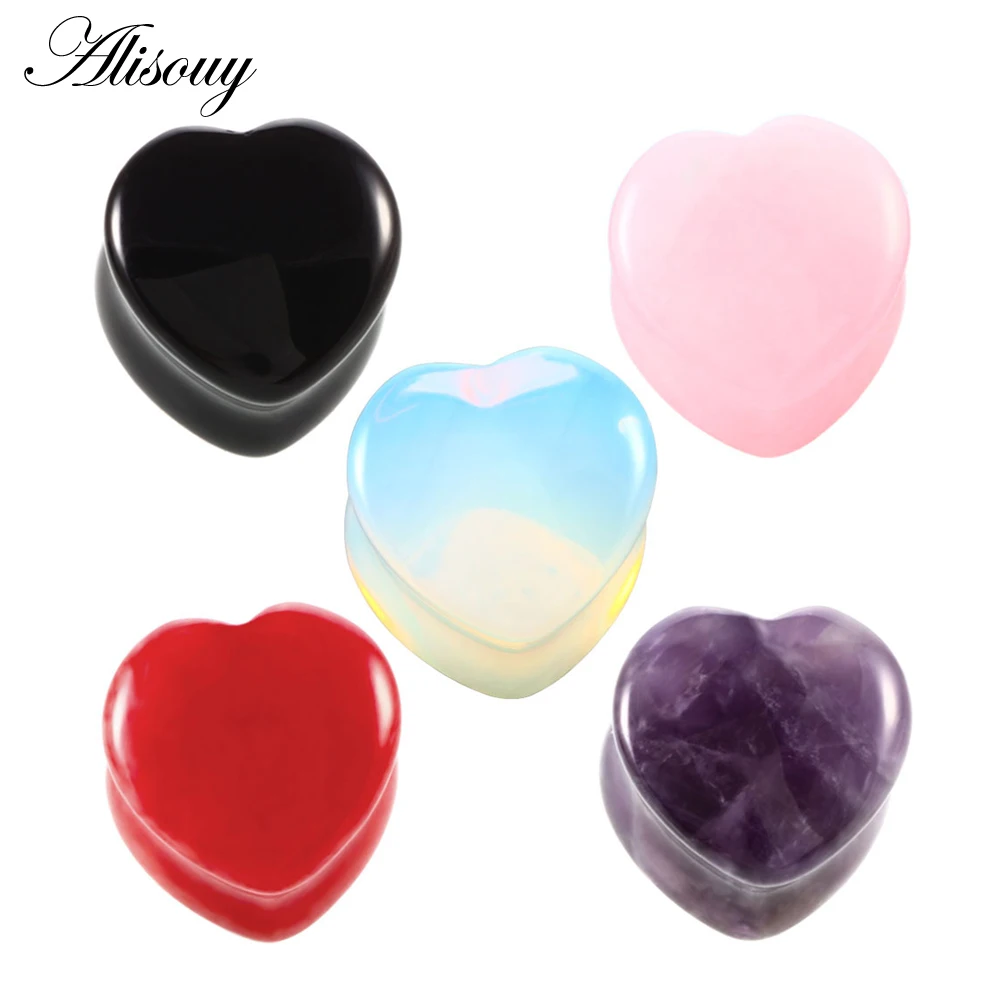 Alisouy 2PCS Heart Shape Stone Ear Plugs Tunnels Piercings Gauges Ear Expanders White Pink Stone Ear Plugs Pircings Body Jewelry
Alisouy 2PCS Heart Shape Stone Ear Plugs Tunnels Piercings Gauges Ear Expanders White Pink Stone Ear Plugs Pircings Body Jewelry