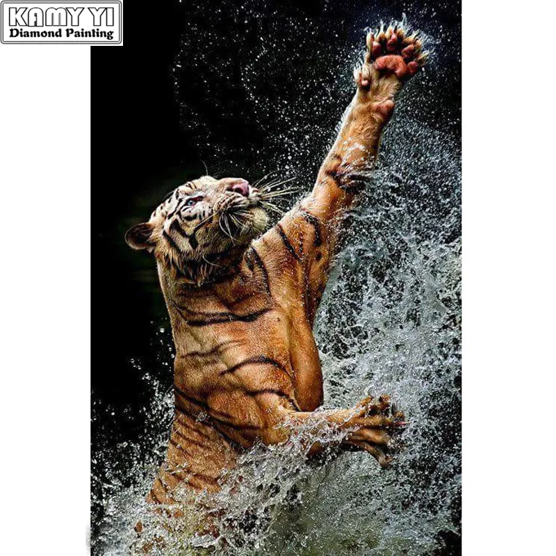3D Needlework Diy Diamond Painting Bathing Tiger Diamond Embroidery Square Pasted Decorative Wall Stickers Cross Stitch Crafts 
3D Needlework Diy Diamond Painting Bathing Tiger Diamond Embroidery Square Pasted Decorative Wall Stickers Cross Stitch Crafts