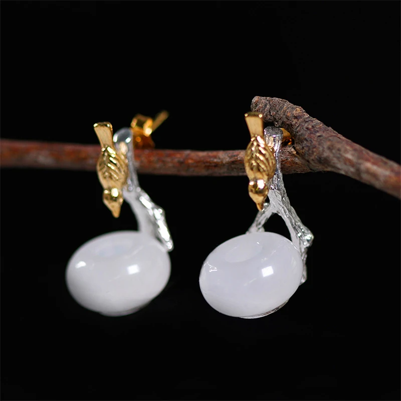 Lotus Fun Real 925 Sterling Silver Natural Stone Creative Handmade Fine Jewelry Lovely Bird Dangle Earrings for Women Brincos
Lotus Fun Real 925 Sterling Silver Natural Stone Creative Handmade Fine Jewelry Lovely Bird Dangle Earrings for Women Brincos