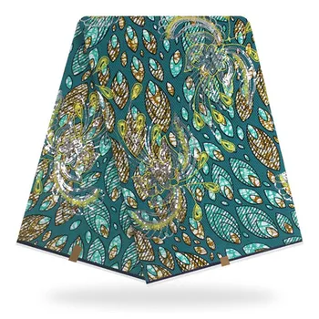 Pretty with nice sequins print wax material African real print wax fabric for lady dress SWE1(6yards/lot)
Pretty with nice sequins print wax material African real print wax fabric for lady dress SWE1(6yards/lot)