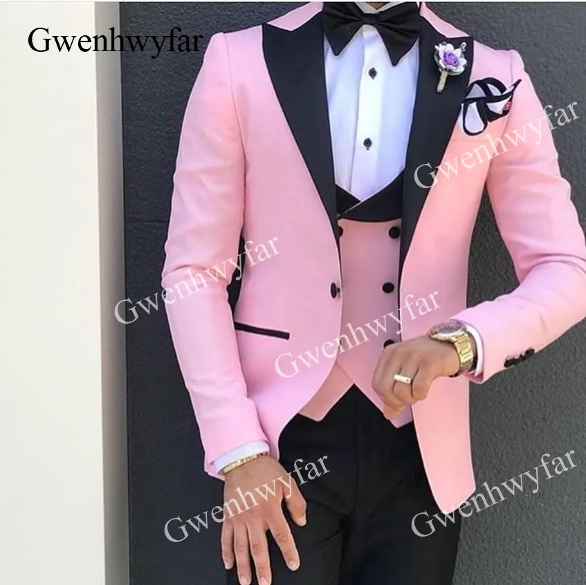 Фото Gwenhwyfar мужские свадебные костюмы 2018 новый фирменный дизайн настоящие Женихи