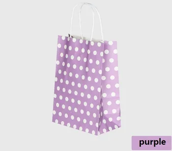 40PCS/lot 21X15X8CM Romantic purple color with white polka dot kraft paper bag with handles for wedding party Gifts shops
40PCS/lot 21X15X8CM Romantic purple color with white polka dot kraft paper bag with handles for wedding party Gifts shops