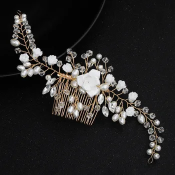Bridal Hair Comb, Bridal Hair Accessory, Bridal Hairpiece,Polymer Clay Flower Pearl Rhinestone Wedding Accessory
Bridal Hair Comb, Bridal Hair Accessory, Bridal Hairpiece,Polymer Clay Flower Pearl Rhinestone Wedding Accessory