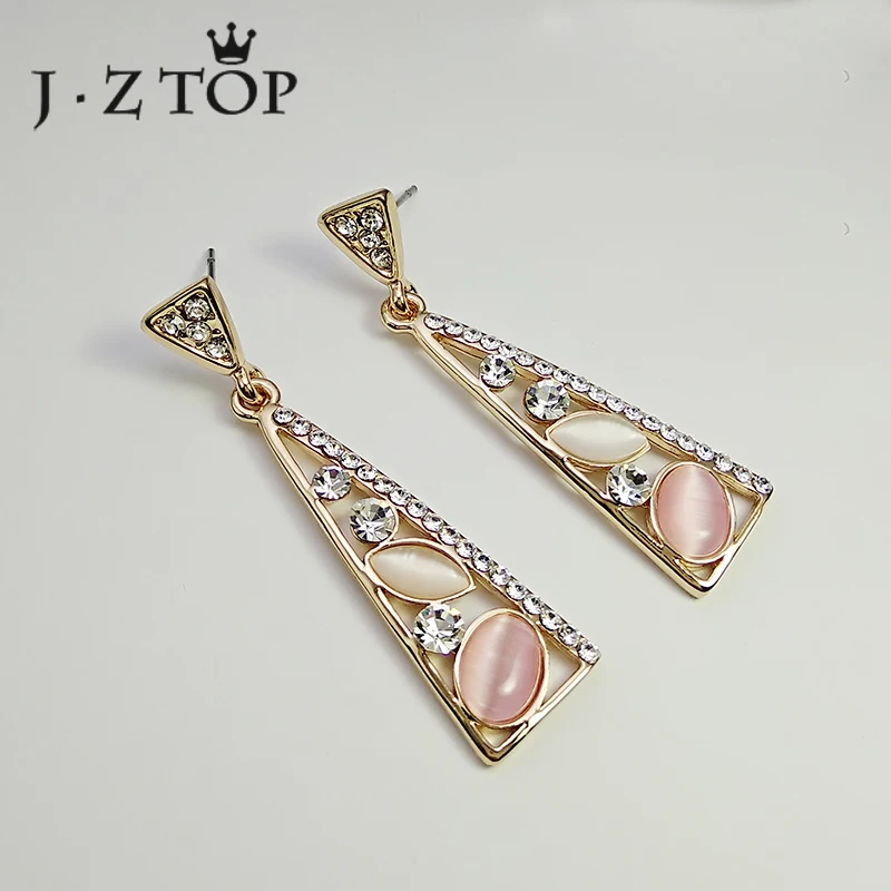 JZTOP Fashion Geometrical Crystal Stud Earrings Oval Opal Triangle Pendant Long Earrings Woman Metallic Style Oorbellen Jewelry
JZTOP Fashion Geometrical Crystal Stud Earrings Oval Opal Triangle Pendant Long Earrings Woman Metallic Style Oorbellen Jewelry