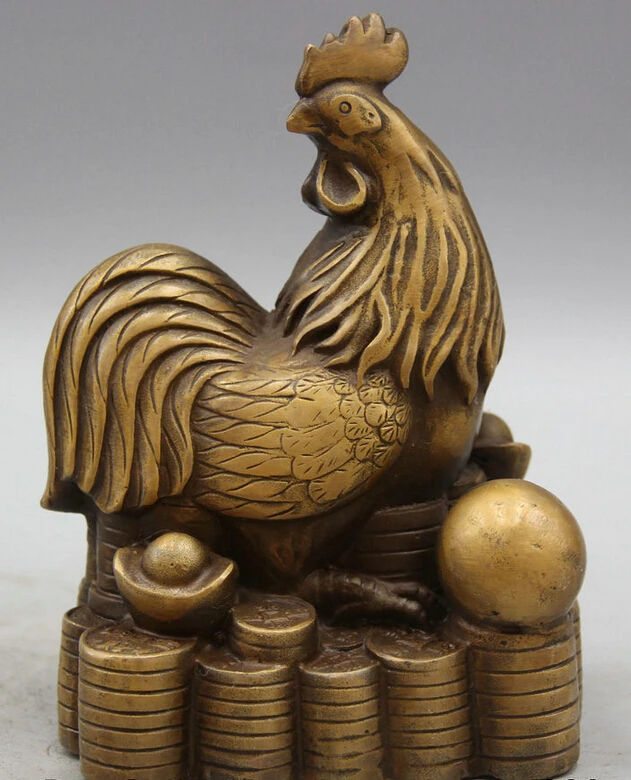 Collectible bronze S1751 6" Chinese Copper Folk Wealth Fengshui Zodiac Year Rooster Cock Sculpture Statue (B0413)
Collectible bronze S1751 6" Chinese Copper Folk Wealth Fengshui Zodiac Year Rooster Cock Sculpture Statue (B0413)