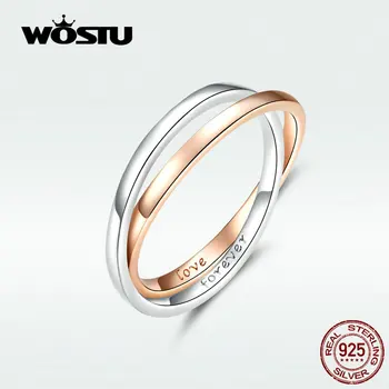 WOSTU 2020 New Design Double Rings Hot Fashion 100% Real Sterling Silver Rings Love Forever Making Gift For Lover DAR053
WOSTU 2020 New Design Double Rings Hot Fashion 100% Real Sterling Silver Rings Love Forever Making Gift For Lover DAR053