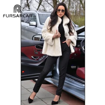 FURSARCAR 2019 Fashion New Real Mink Fur Coat Women Winter High Street White Color Genuine Mink Fur Female Coat With Fur Collar
FURSARCAR 2019 Fashion New Real Mink Fur Coat Women Winter High Street White Color Genuine Mink Fur Female Coat With Fur Collar