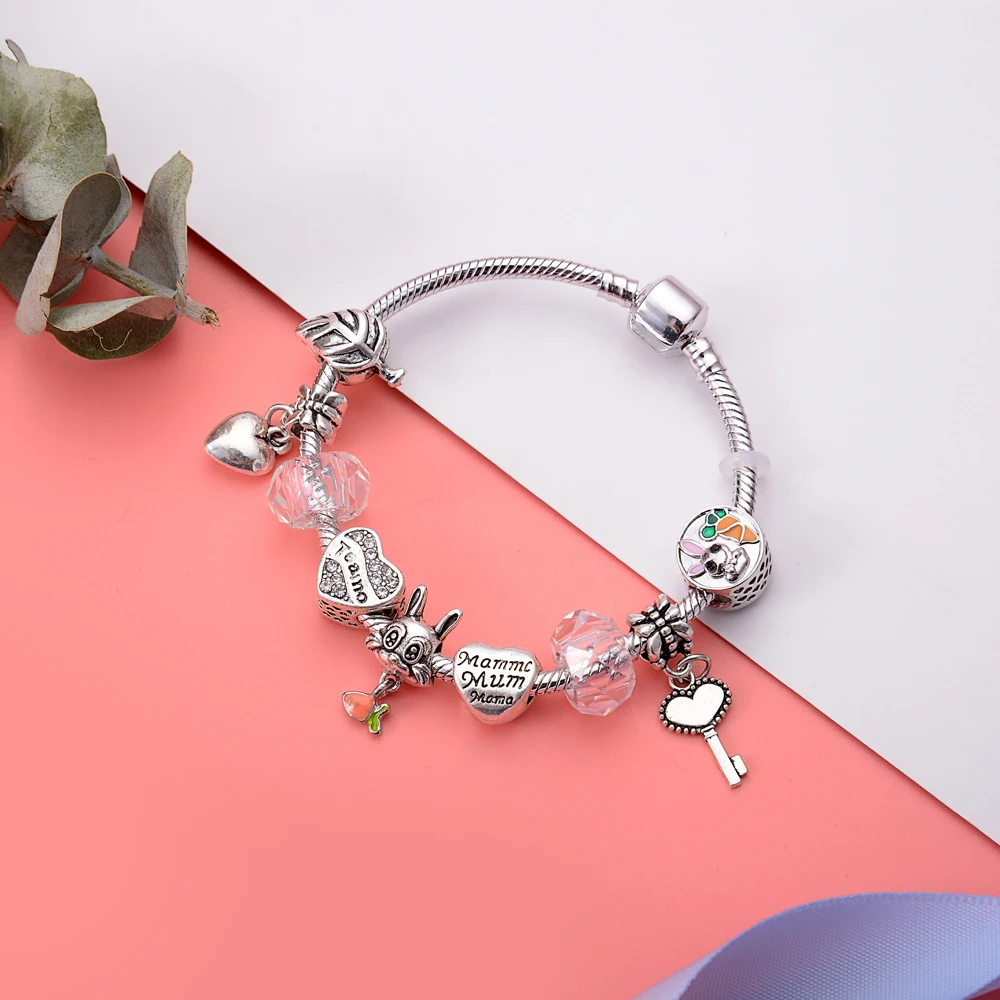 cute rabbit eat carrot European beaded bracelets&bangles for women silver plated inital heart original women's bracelet key gift
cute rabbit eat carrot European beaded bracelets&bangles for women silver plated inital heart original women's bracelet key gift