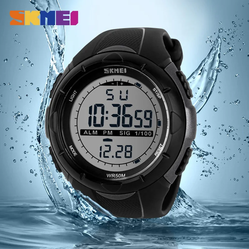 

Brand New Men LED Digital Military Watch 50M Waterproof Sports Watches Fashion Outdoor Wristwatches Relogio Masculino 1025 SKMEI