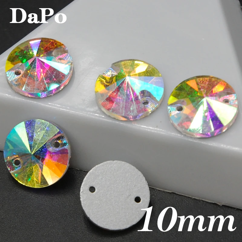 Wholesale 120pcs 10mm Glass material Round Sew On Stone Crystal AB Flatback rhinestones 2 holes sewing SF0330
Wholesale 120pcs 10mm Glass material Round Sew On Stone Crystal AB Flatback rhinestones 2 holes sewing SF0330