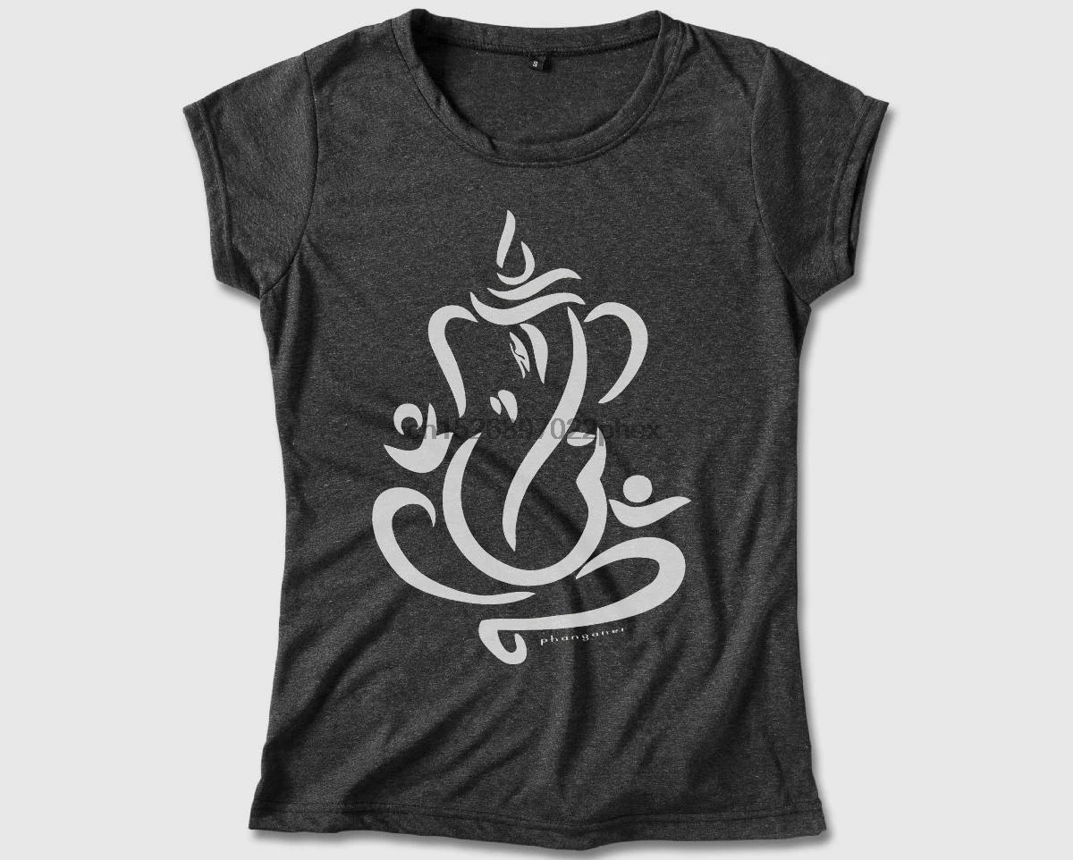 Футболка Ganesha для женщин Йога графическая печать на экране мягкая и удобная