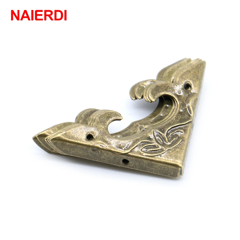 

10PCS NAIERDI Antique Corner Bracket 30mm Scrapbook Albums Jewelry Wooden Box Decorative Protector Crafts For Furniture Hardware