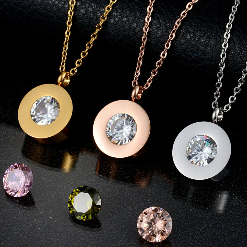 New Brand Crystal Chain Necklace Stainless Steel Jewelry Interchangeable CZ Stone Necklace for Women
New Brand Crystal Chain Necklace Stainless Steel Jewelry Interchangeable CZ Stone Necklace for Women