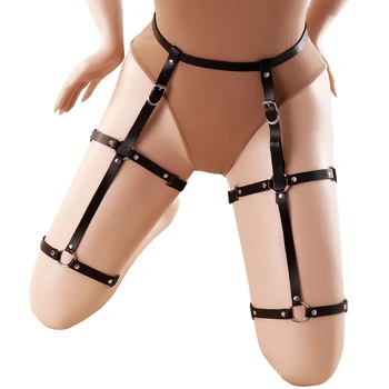 Leather Harness Garter Belts Sexy Leg Bondage Punk Gothic O-Ring High Waist To Leg With Adjust Buckle Game Wear Belt of Women
Leather Harness Garter Belts Sexy Leg Bondage Punk Gothic O-Ring High Waist To Leg With Adjust Buckle Game Wear Belt of Women
