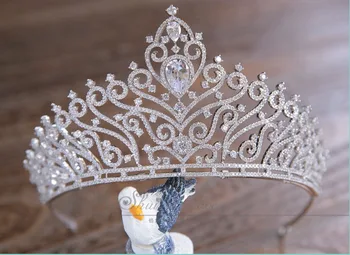 Moda Big Top de Cristal de Prata Banhado A Joia Do Cabelo de Noiva Tiara e Coroa Acessorios Do Cabelo Do Casamento para As Mulhe
Moda Big Top de Cristal de Prata Banhado A Joia Do Cabelo de Noiva Tiara e Coroa Acessorios Do Cabelo Do Casamento para As Mulhe