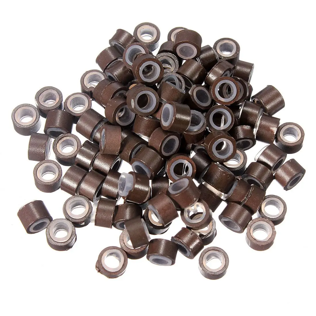 80-100pcs Silicone Lined Micro Rings Beads Loops Tip Hair Clips Hair Extensions 5mm Light Brown Color Wholesale
80-100pcs Silicone Lined Micro Rings Beads Loops Tip Hair Clips Hair Extensions 5mm Light Brown Color Wholesale