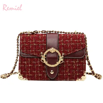 Women's Designer Luxury Handbag 2020 Fashion New High quality Woolen Lady Square bag Lock Chain Shoulder Messenger bag Crossbody
Women's Designer Luxury Handbag 2020 Fashion New High quality Woolen Lady Square bag Lock Chain Shoulder Messenger bag Crossbody