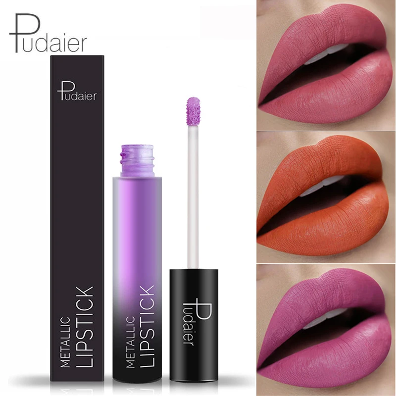 

Pudaier Matte Lip Gloss Velvet Makeup Batom Mate Waterproof Lip Tint Rouge a Levre Mat Liquid Lipstick Lip Plumper Gloss Lipbalm